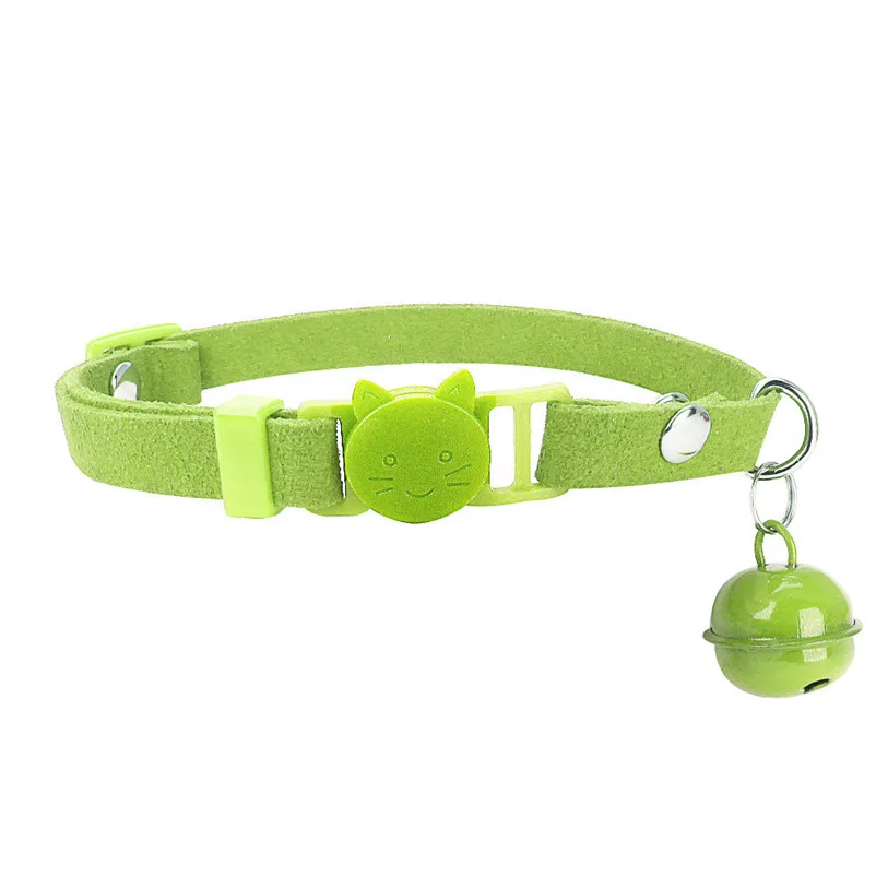 Pendant collar for cats Microfiber Cat Head Pet dog Adjustable Collar Cat Puppy Necklace pet Product Leash and Harnesses A14 (9)