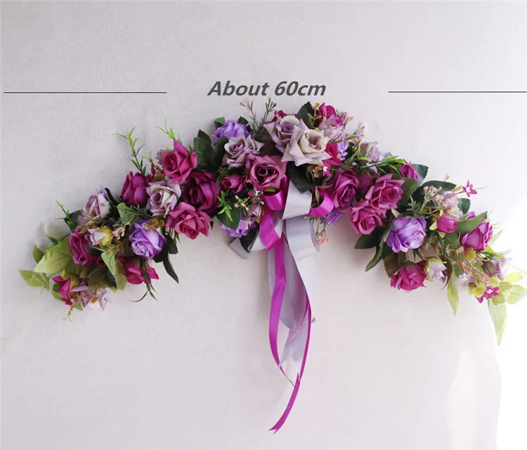 Flone European Artificial Rose Peony Flowers Garland Lintel Wall Decorative Flower Door Wreath For Wedding Home Christmas Decor (7)