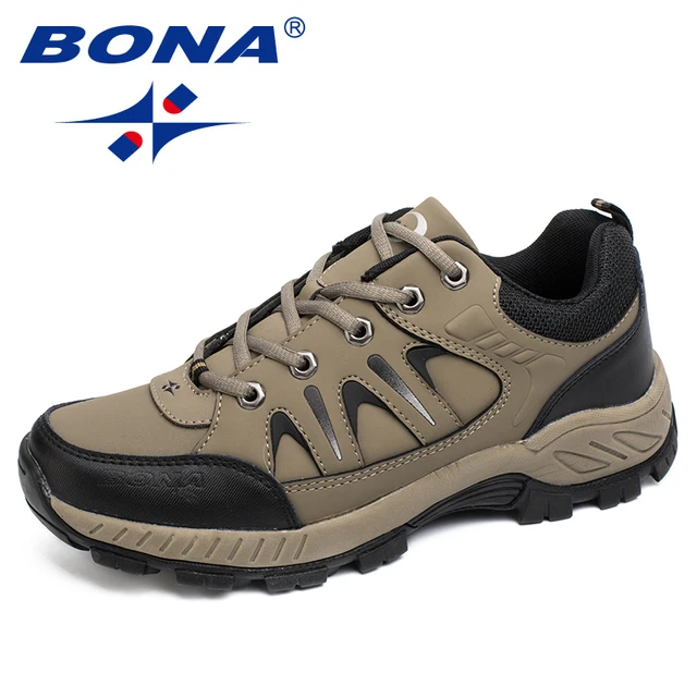 BONA New Classics Style Men Hiking Shoes Lace Up Men Athletic Shoes Outdoor Walking Trekking Sneakers Light Fast Free Shipping