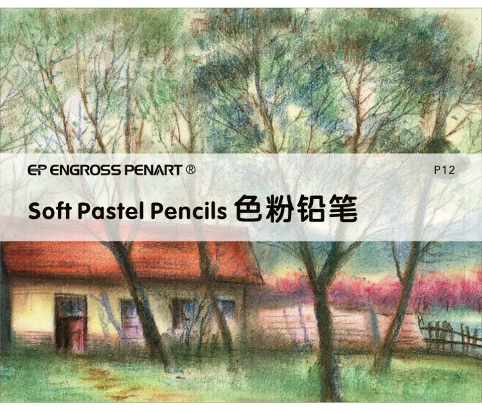12 Colors Soft pastel colored pencils-5