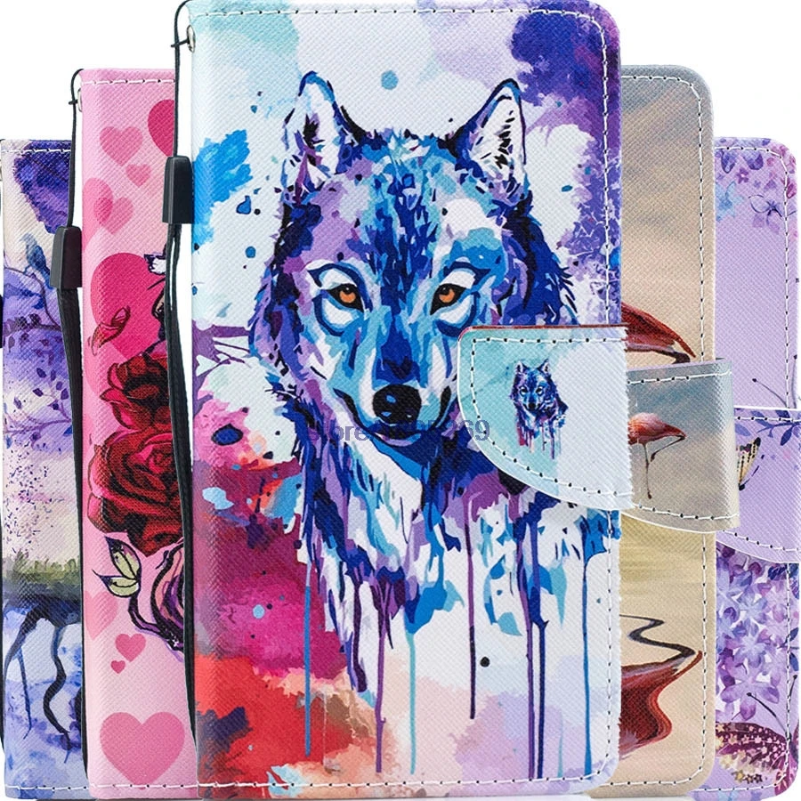 for Huawei Y6 2017 MYA-L11 MYA-L41 Y 6 Y5 Nova Young cover Painted fashion Cover Wallet Stand Phone Flip Leather Case | Мобильные