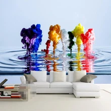 Beibehang Пользовательские настенные росписи современный дизайн абстрактное искусство цветной дым настенные украшения гостиная спальня наклейка обои