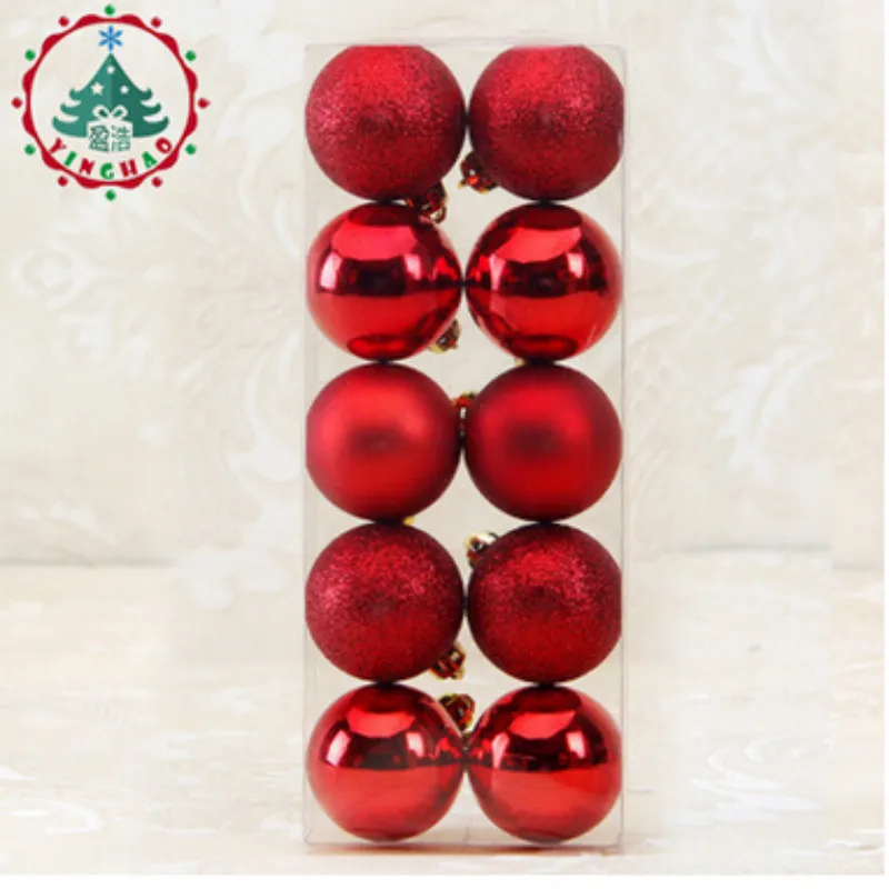 Adornos de Navidad 2019 Natal 5cm Bola de Adornos para el árbol de Navidad decoraciones de Navidad para la decoración del hogar