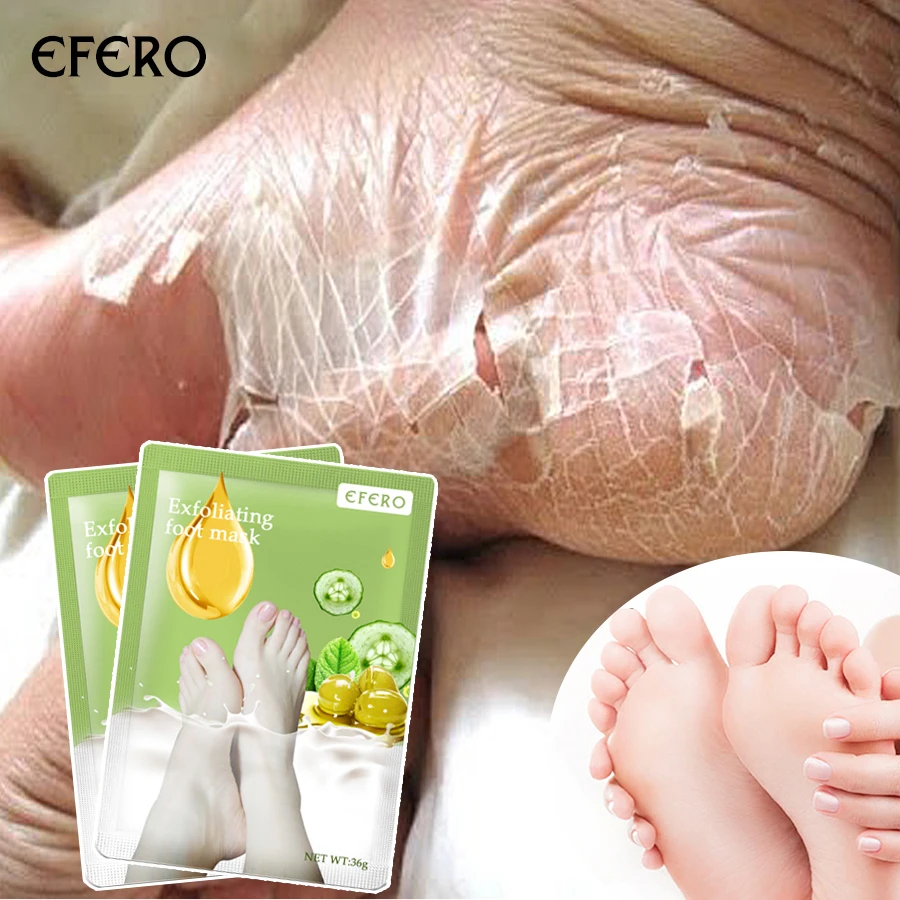 

Olive Feet Exfoliating Foot Mask Skin Peeling Dead Skin Peel Feet Mask Socks Socks for Pedicure Socks Foot Mask Foot Care EFERO
