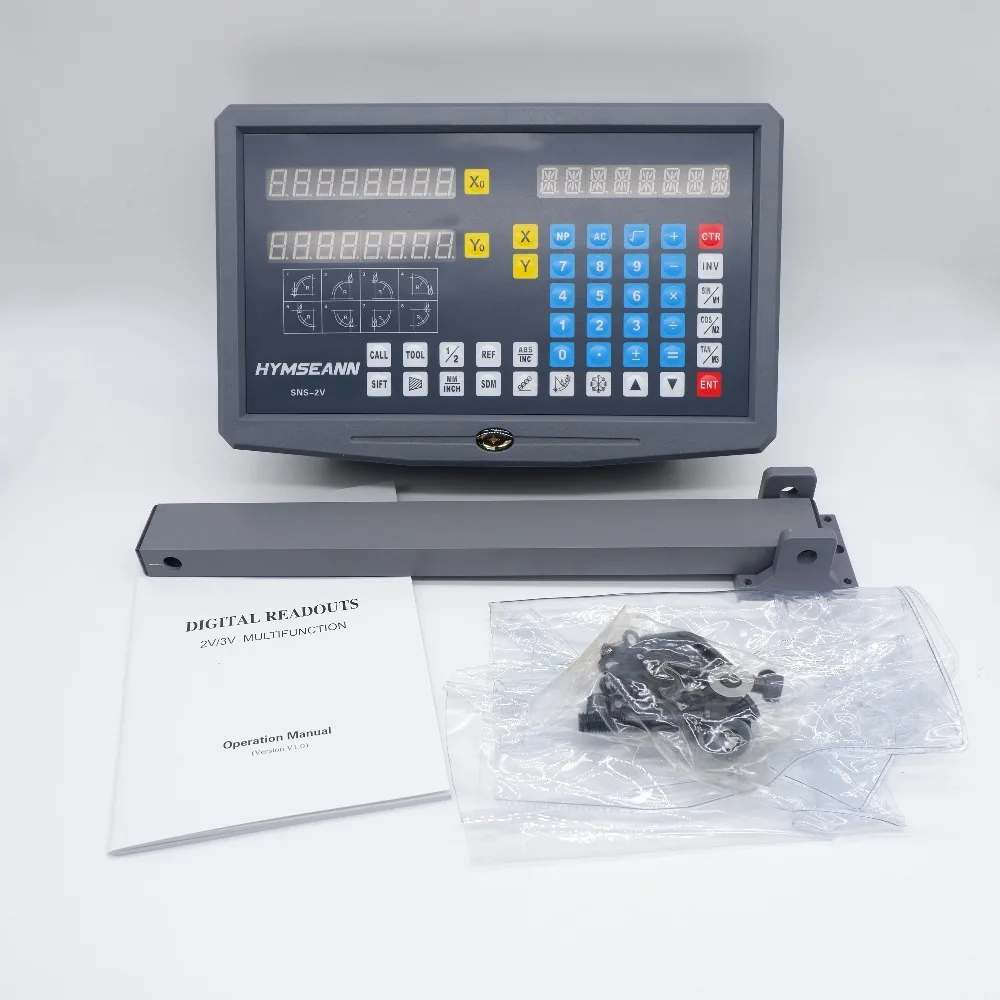 US $70.40 2 Axis Digital Readout DRO TTL EIA422A Display SNS2V With Mouting Bracket For Sino Easson HXX Rational Sinpo Scale