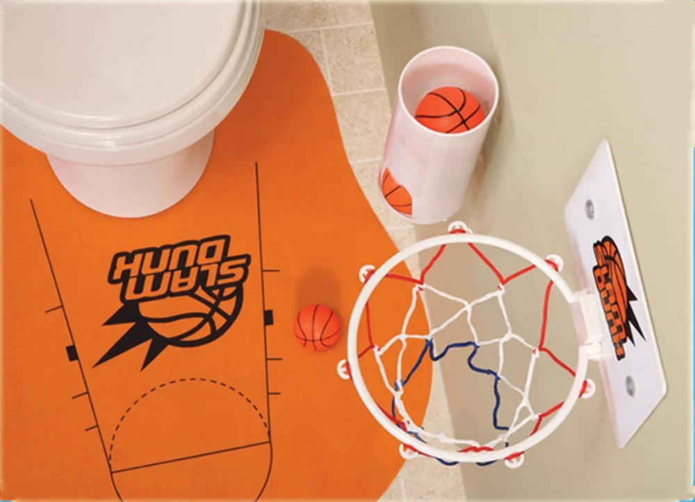 Лидер продаж! Забавный Туалет Баскетбол игры гаджет-шутки подарок для Баскетбол любителей Для мужчин и Для женщин