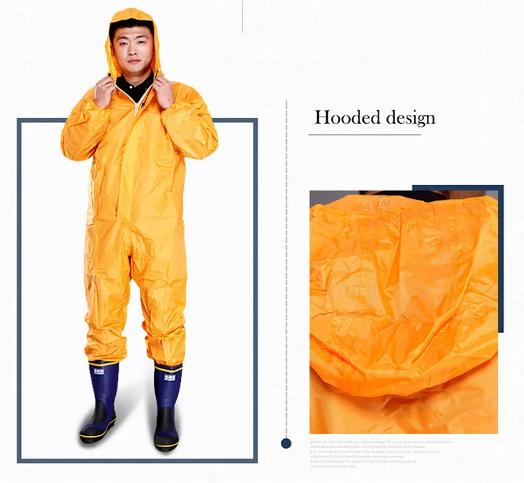 Men Waterproof Overalls Hooded Rain Coveralls Work Clothing Dust-proof Paint Spray Male Raincoat Workwear Safety Suits M-XXXL (7)