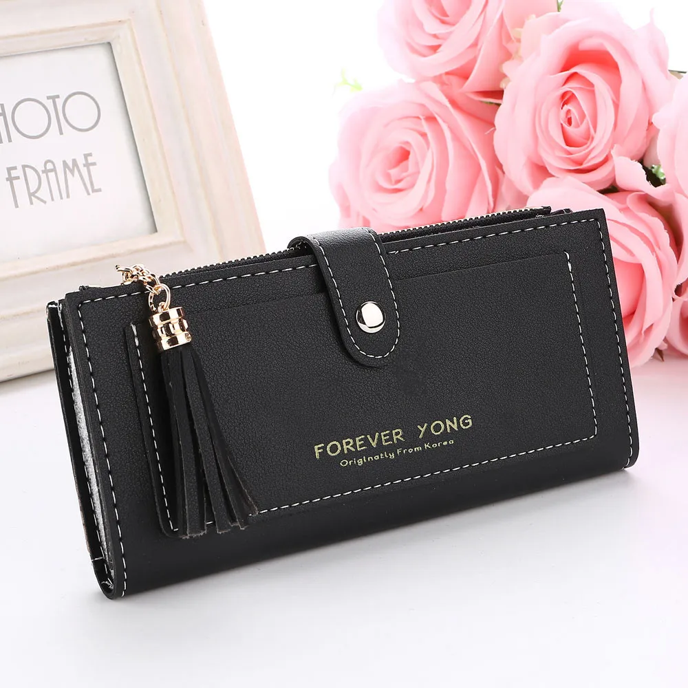 

Women Simple Retro Letters Printing Long Wallet Coin Purse Card Holders Wallet Female Bag Zipper &Hasp Vintage Handbag 10Aug 21