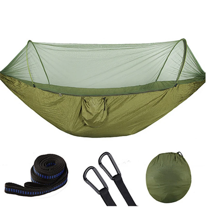 Сверхлегкий многоразовый портативный гамак кемпинг путешествия гамак с москитная сетка палатка-качели открытый подвесная кровать