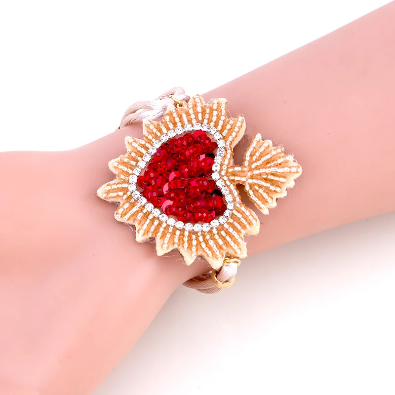 Sehuoran браслеты и браслеты для женщин богемные стеклянные бусины ручной работы массивные браслеты Подвески свадебный подарок для