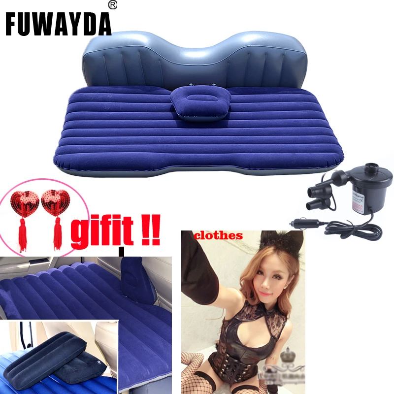 

Car Inflatable Mattress Air Travel Bed Seat Cover Universal Back Seat Mattress Outdoor Soft Bedding Air Pump Auto Accessories