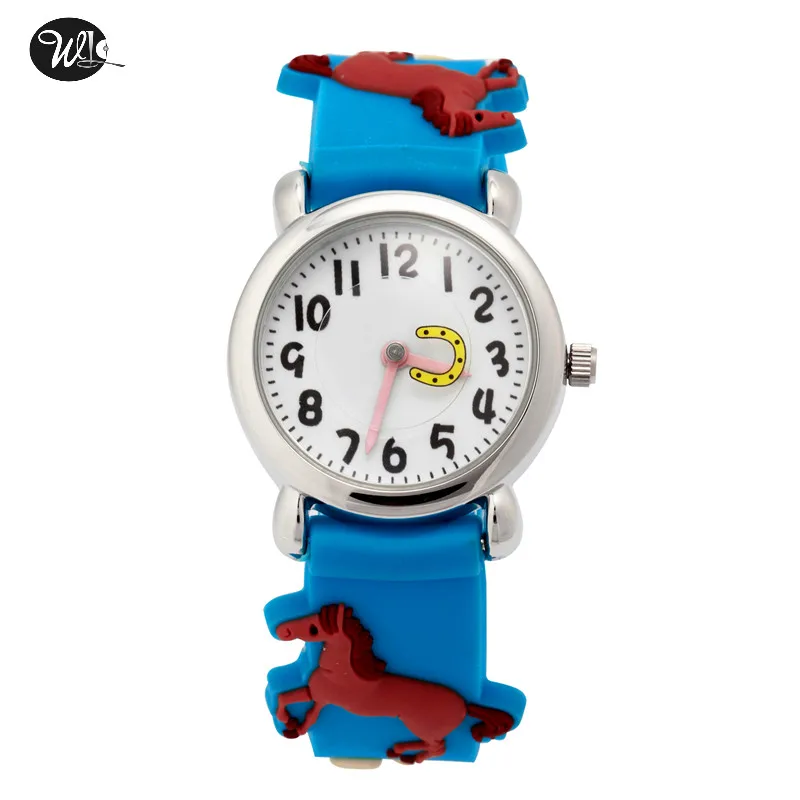 Детские мультипликационные кварцевые часы Toddler 3D Pony Pattern Watch