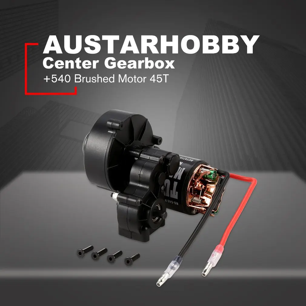 AUSTARHOBBY Center Gearbox Transmission +540 Brushed Motor 21T 27T 35T 45T 55T for SCX10 D90 1:10 RC Rock Crawler Car AUSTARHOBBY Center Gearbox Transmission +540 Brushed Motor 21T 27T 35T 45T 55T for SCX10 D90 1:10 RC Rock Crawler Car