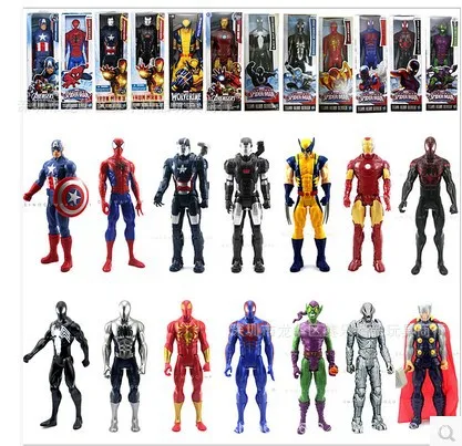 

Gleeooy New Hot 30CM 1PCS Marvel Action Figure Toy Hero Series Avengers Spider Man Iron Man Thor Figure Toys with Nice Box