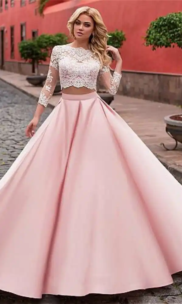 plus size two piece homecoming dress