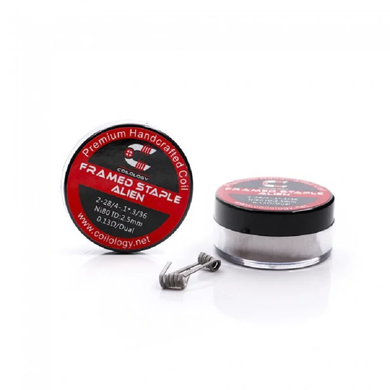 Coilology каркасный штапель Alien катушка Ni80 провод для атомайзера DIY rta бак атомайзер rda