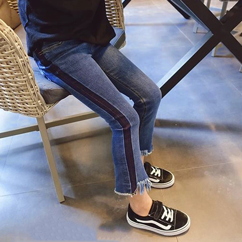 

Toddler Baby Kids Girls Denim Pants Jeans Casual Kids Autumn Wide Leg Trousers Girls Bell-bottomed Pants Children Pants For Girl