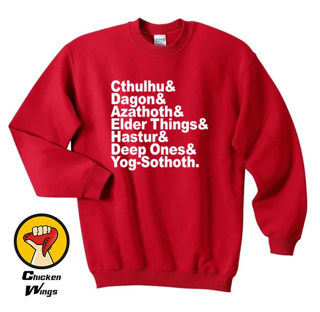 Толстовка с вырезом лодочкой Hp loveccraft Cthulhu mythos унисекс разные цвета XS 2XL|sweatshirt