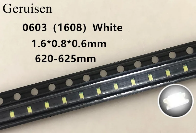 Маленькие белые шарики лампы 0603 SMD LED светоизлучающие диоды Бесплатная доставка 1