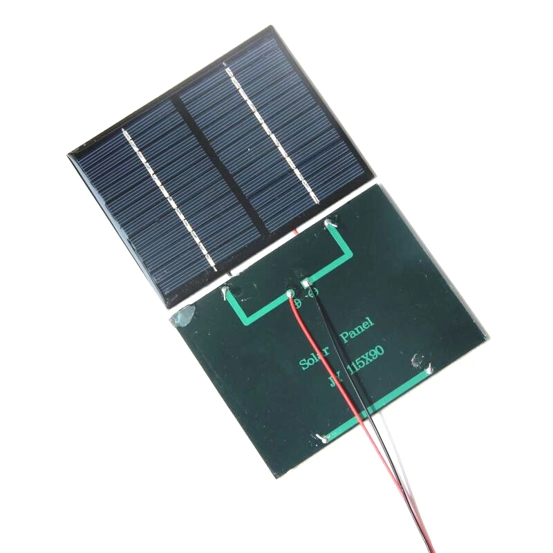 1,5 Вт 12 в модуль солнечной батареи поликристаллическая солнечная панель с кабелем провода DIY Солнечное зарядное устройство изучения 115*90*3 мм 4 шт