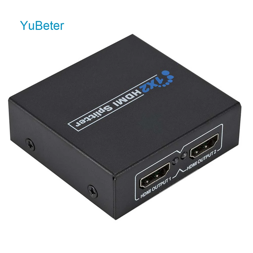 

YuBeter HDMI Splitter Full HD 1080p Video HDMI Switcher 1x2 Splitter Box HDMI 1.3 Adapter for DVD HDTV Projector DLP LCD Xbox