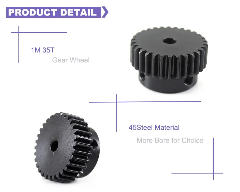 Металлические зубчатые колеса 1 модуль 35T 45 Сталь Rc Шестерня Шестерни s колеса 6/6. 35/7/8/12/12. 7/14/15 мм диаметр 1 пресс-форм 35 зубы Шпоры Шестерни прямозубая шестирня