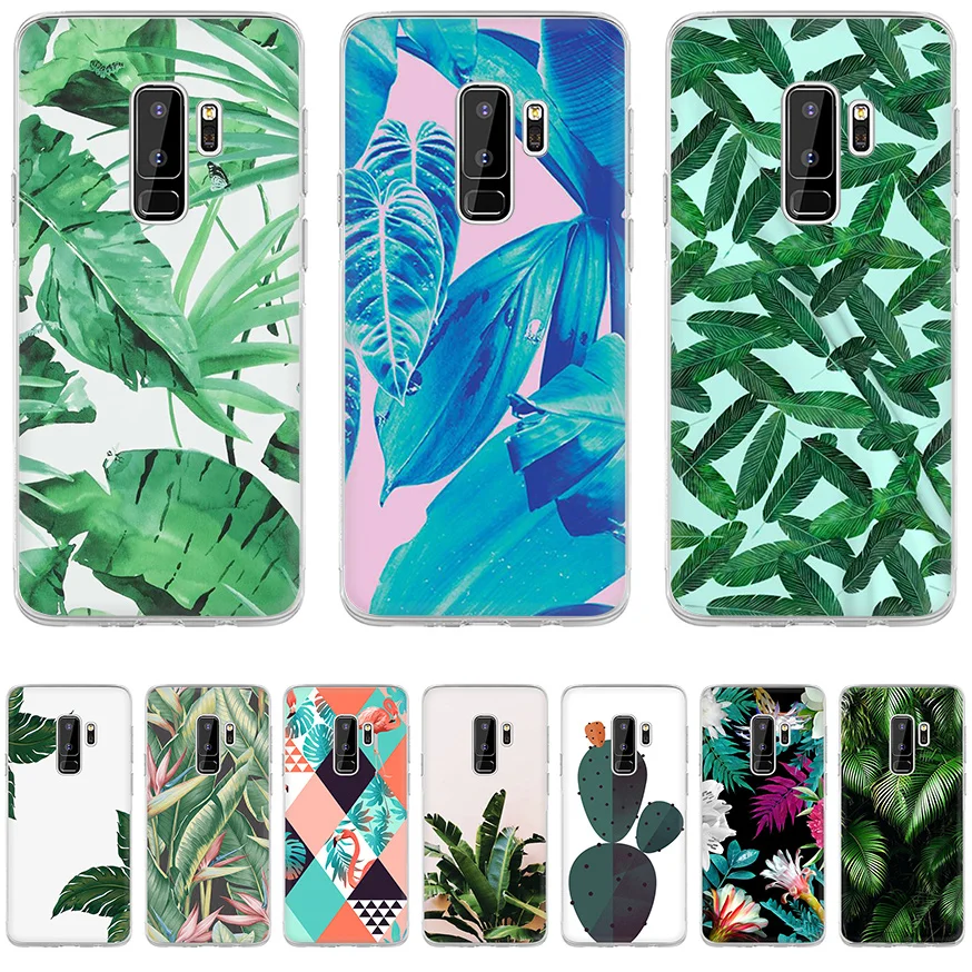 

Phone Case Cover Tropical Plants Cactus Banana Leaves For Samsung Galaxy J3 J5 J7 2016 2017 A5 A6 A8 Plus 2018 Note 8 9 Cases