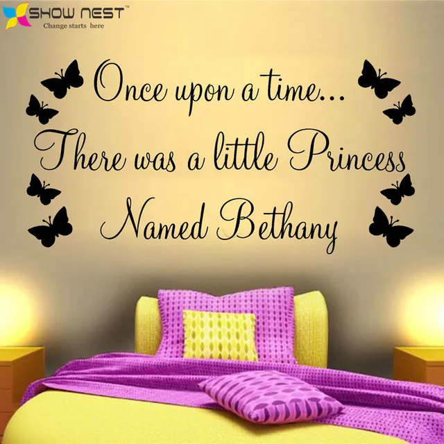 princess castle wall art sticker quote girls bedroom nursery