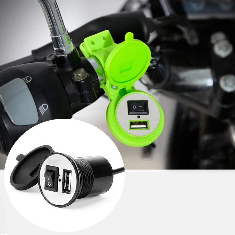 Автомобильное зарядное устройство EAFC для мотоцикла USB 12 В С переключателем