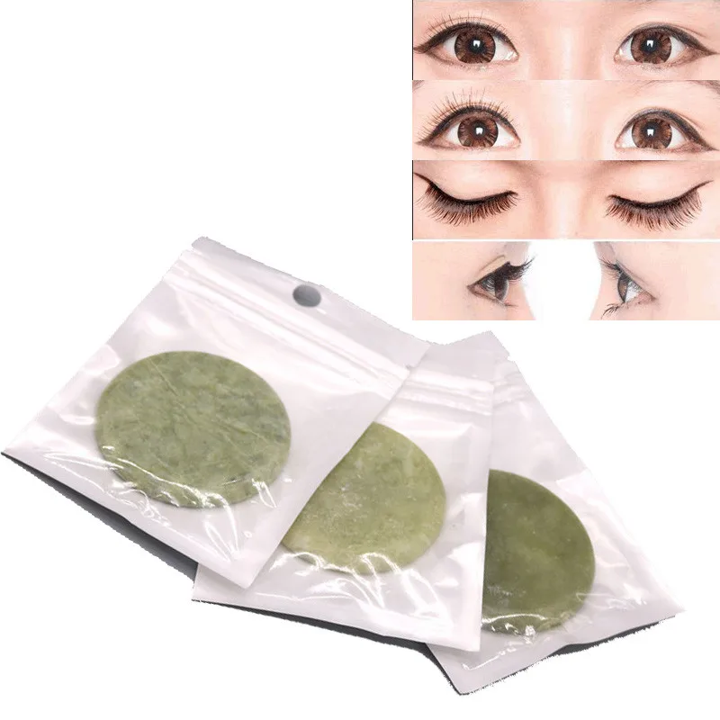 

1pcs High Quality Round Jade Stone Eyelash Extension Glue Adhesive Pallet Stand Holder Fake Eye lash Makeup Tool