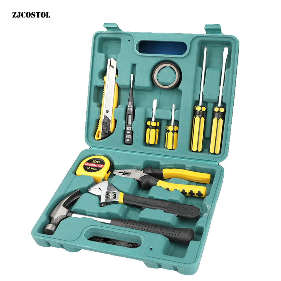 

ZJCOSTOL 16 in 1 Manual Tool Repair Kits Screwdriver Utility Knife Tape Measure Retractable Wire Cutter Home Combo Tool Sets