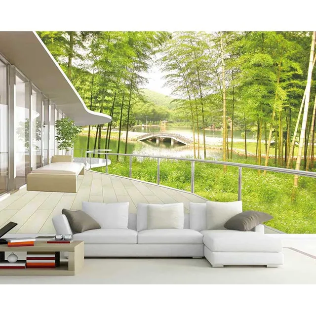 Fashion Hd Waterproof Mural Home Decor Background Wall Landscape Fashion Hd Waterproof Mural Home Decor Background Wall Landscape Paper Bamboo Wallcovering Wallpaper For