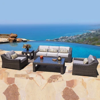 

Hot Sale Leisure Ways Patio Furniture Wicker Conversation Sofa Set