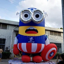 Супер гигантский 8 м Американский капитан надувная модель миньонов для рекламного дисплея