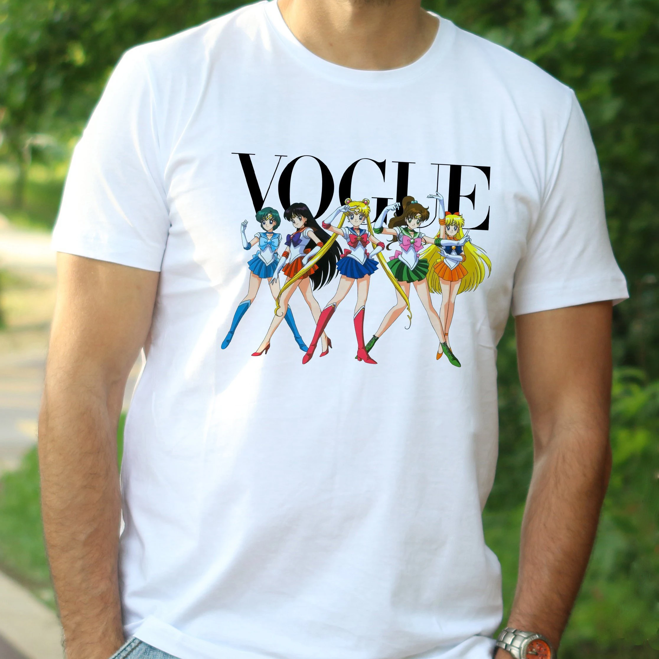 

2019 New VOGUE Sailor Moon Luna Tee Manga tshirt Usagi for Anime shirt yami kawaii Shirt