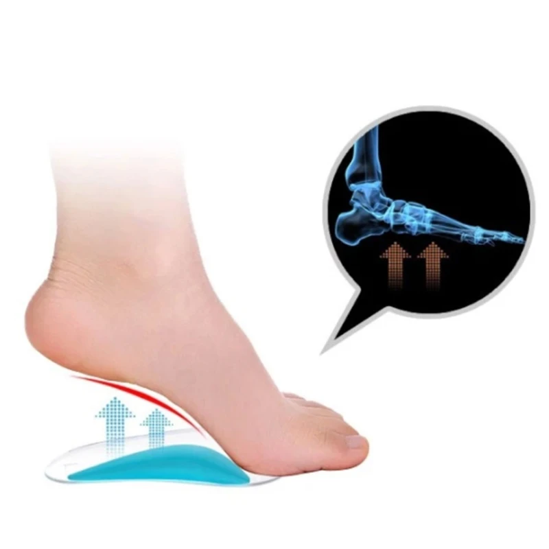 1 пара унисекс для женщин и мужчин высокое качество Pugel Arch плоскостопие ортопедические боли поддержка обуви гель подушки колодки синий