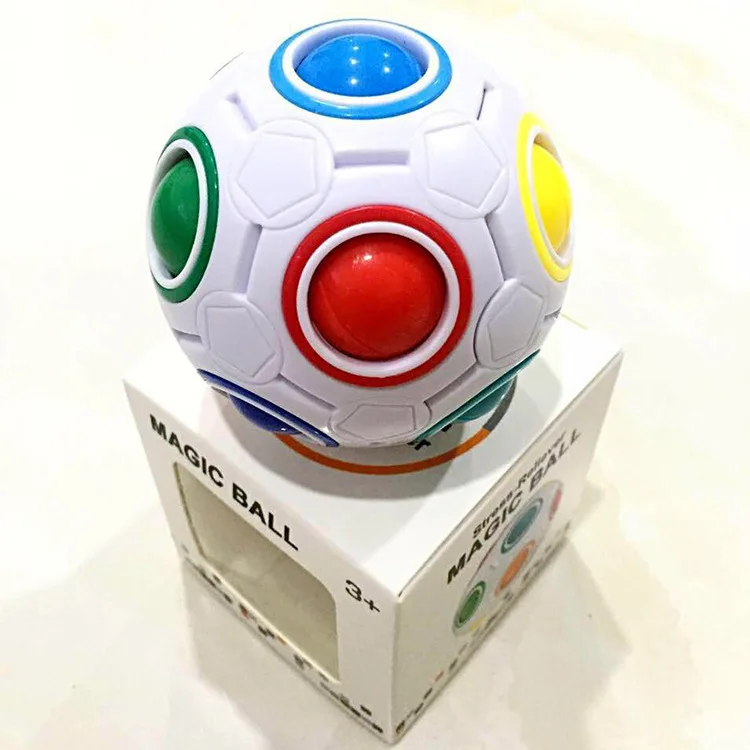 

Fashion Adult Kid Ball Magic Cube Toy Plastic Creative Rainbow Football Puzzle Children Learning Educational Fidget Toys