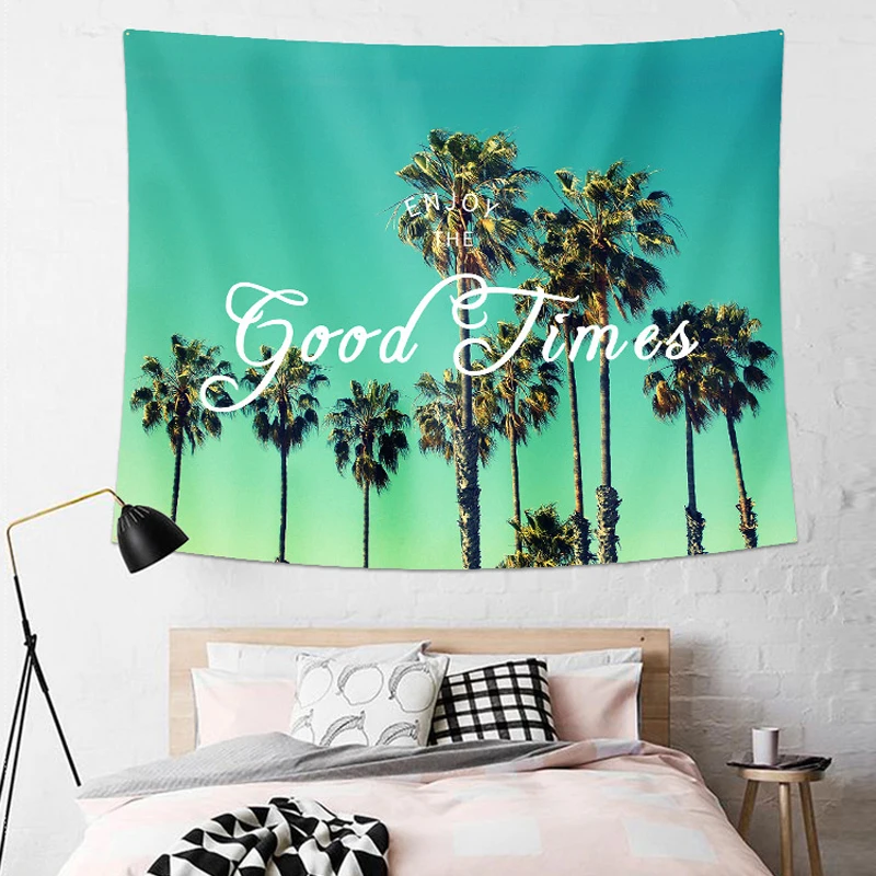

Tropical Palm Tapestry Wall Hanging Landscape Printed Tapestry Coconut Tree Bohemia Tapestries for Bedroom Dorm Decor