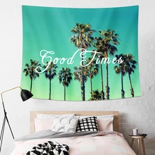 Tropical Palm Tapestry Wall Hanging Landscape Printed Tapestry Coconut Tree Bohemia Tapestries for Bedroom Dorm Decor
