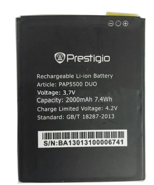 

Prestigio 5500 Battery, High Quality Mobile Phone Replacement Li-ion Battery for Prestigio PAP5500 2000mAh Battery