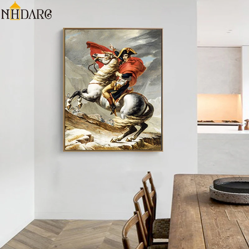 Jacques Louis David Napoleon at the Great St Bernard Giclee Canvas Print