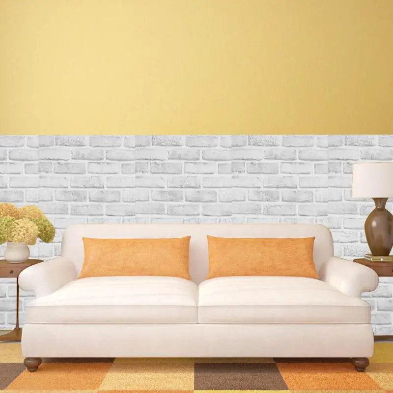 

Self Adhesive Brick Wall Stickers Patterns DIY Dorm Home Living Room Decor Covering Wallpaper For TV Background Kids Room
