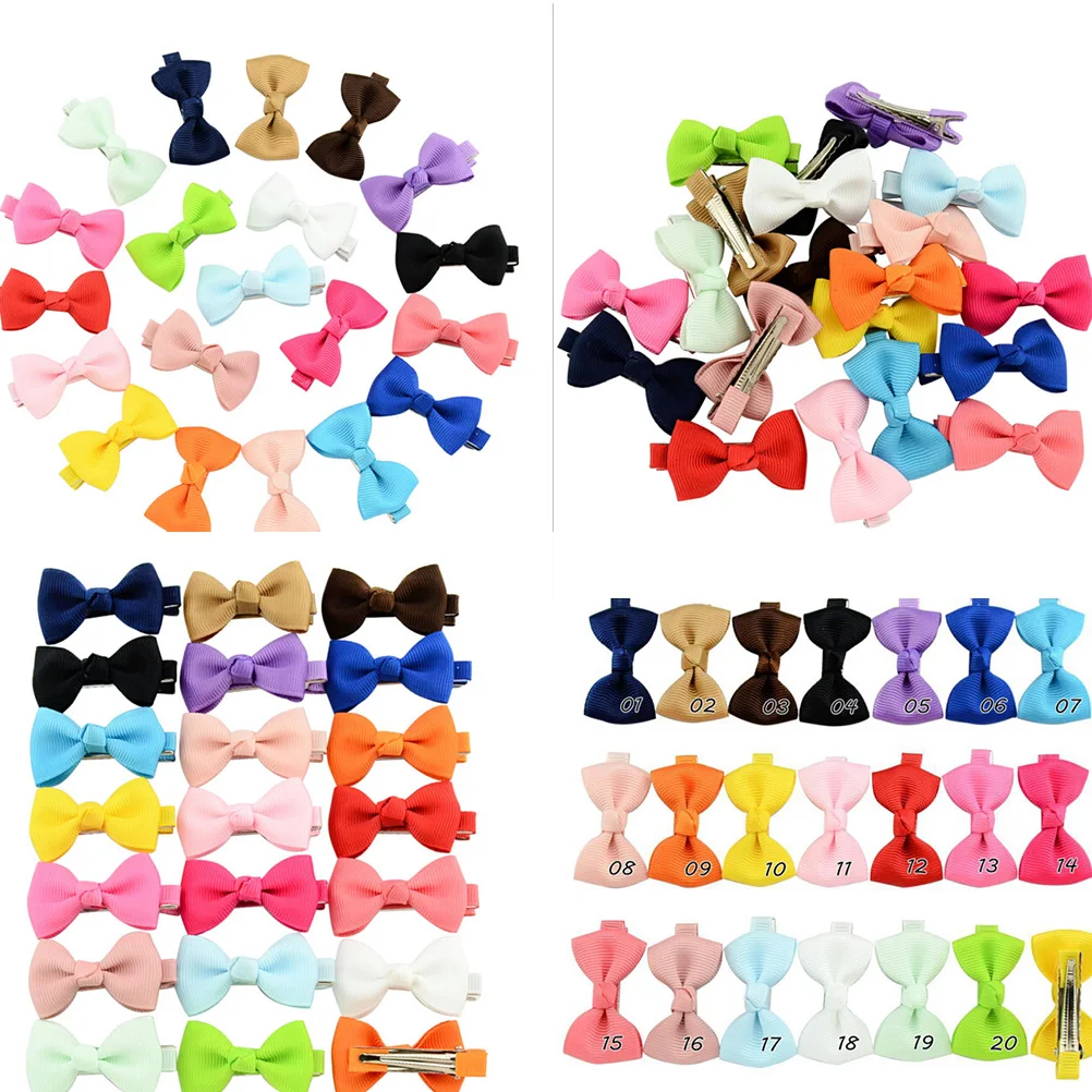 20 Pcs Handmade Pet Dog Bow Hair Little Flower Bows For Small Dogs