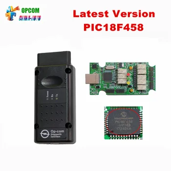 

5pcs/lot 2019 Hot sale OPCOM V1.95 Auto OBD2 Car Diagnostic Interface Opel Scanner OP COM CANBUS With PIC18F458 Free Shipping