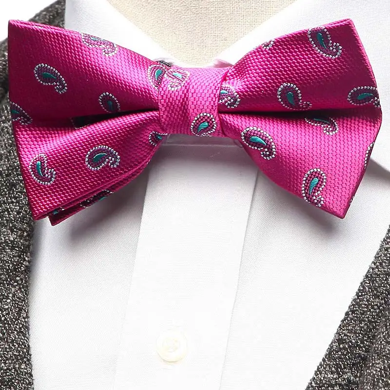 YISHLINE Регулируемый мужской галстук-бабочка 70 стилей Цветочные Галстуки в полоску смокинг Свадебные вечерние аксессуары для шеи - Цвет: YWPB-41
