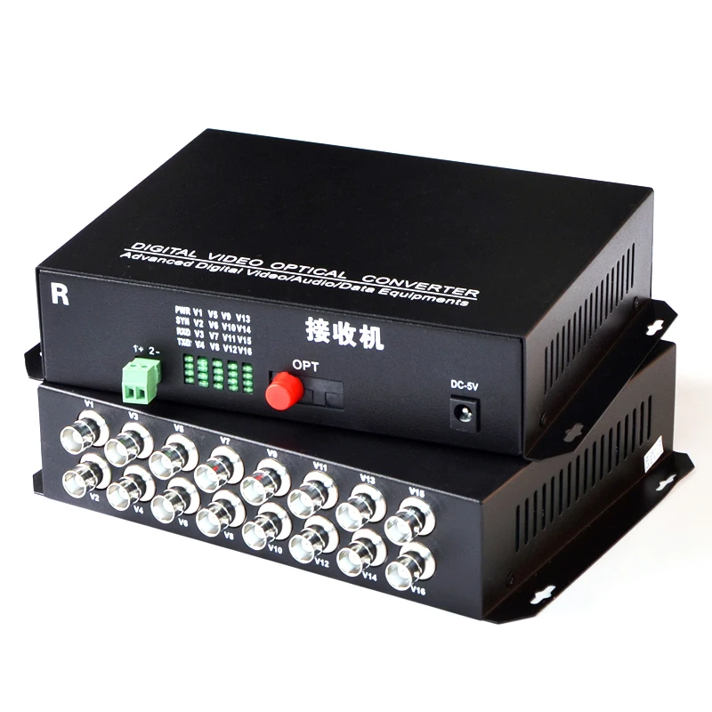 16 Channel digital Video fiber media converter Transmitter /& Receiver 1 Pair