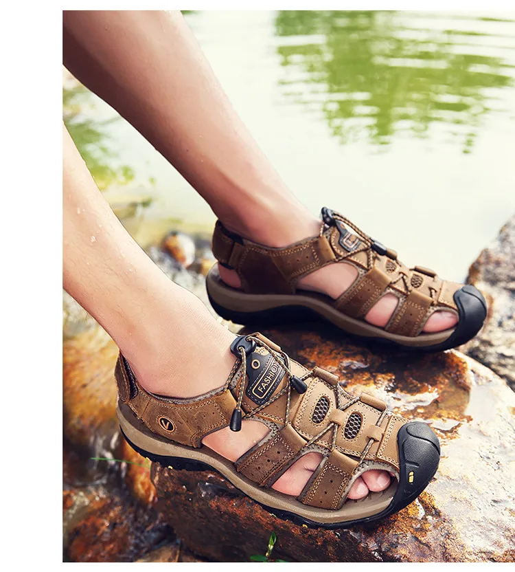 men leather sandals