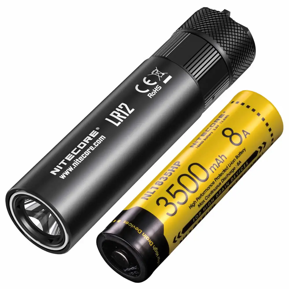 NITECORE LR12 + 18650 аккумуляторная батарея выдвижной диффузор позволяет фонарь фонарик