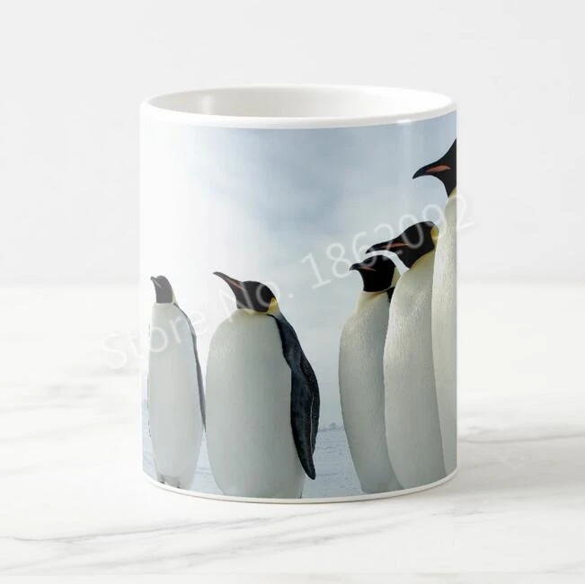 ceramic penguin mug