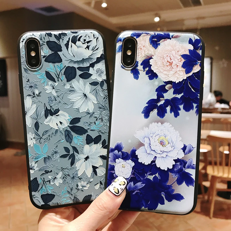 ASINA 3D пион Телефон чехол для iPhone 7 X 6 6S 8 Plus XS MAX XR 7Plus цветок Coque Funda |